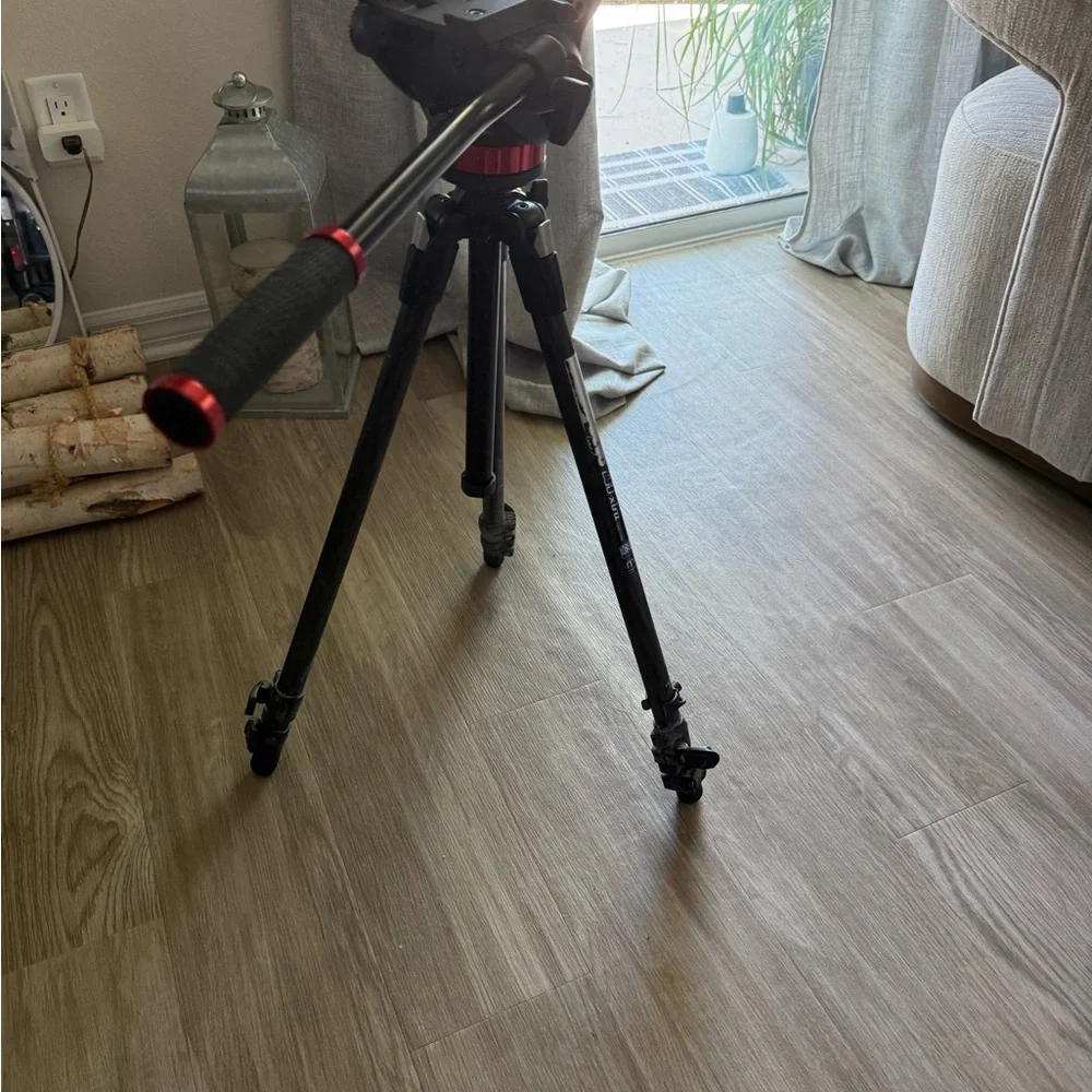 Manfrotto 502AH Video Head & MT055XPRO3 Aluminum Tripod